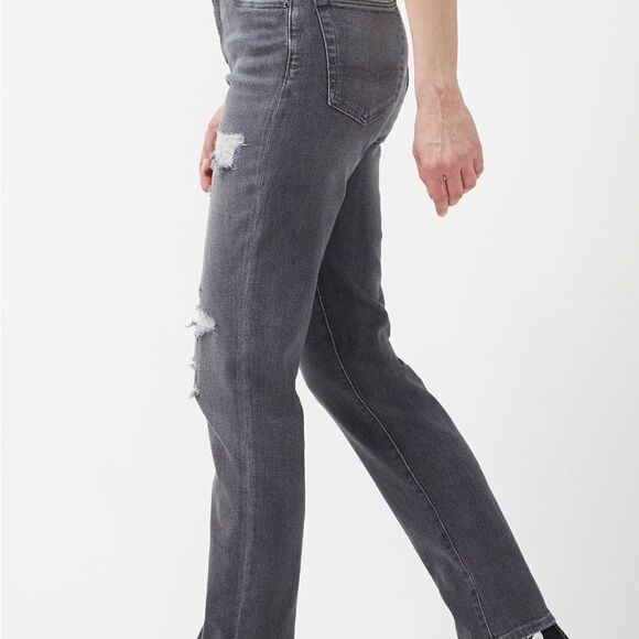 Nwt BUFFALO High Rise Straight Jayden Grey Jeans sz 27x32 - Picture 8 of 9